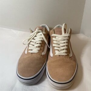 Vans Olds Skool Warm Taupe Suede Sneakers Size M 9/W 9.5